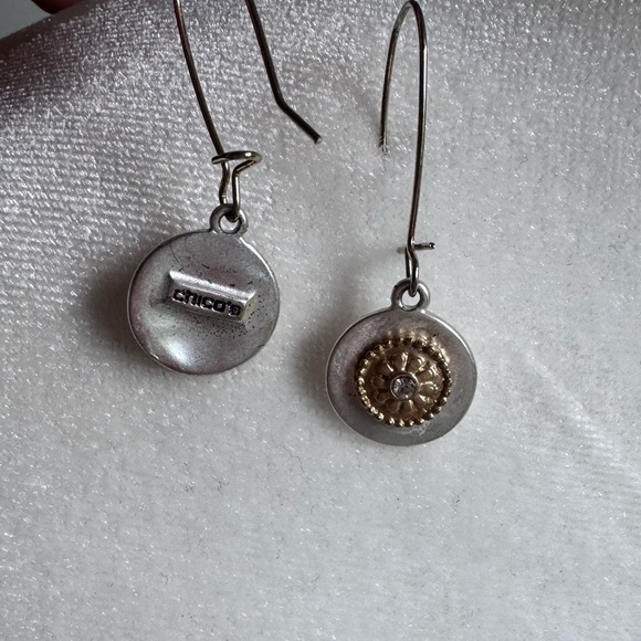 Chico’s Silver and Gold Necklace and Earring Set - Picture 4 of 5